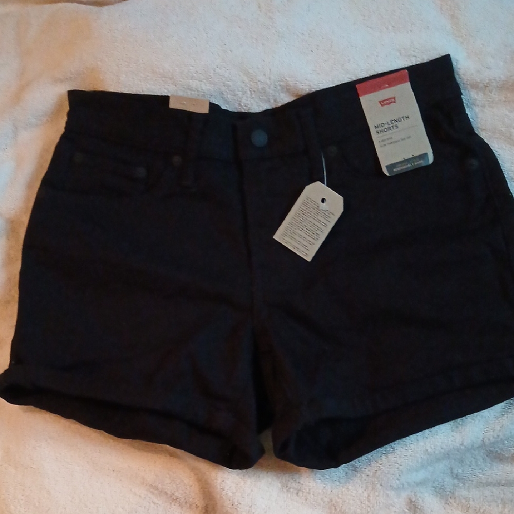 Levi's Black High Waist Shorts